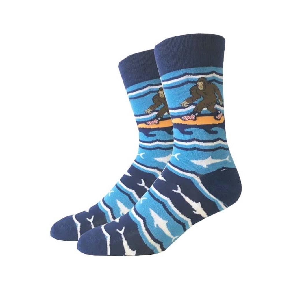 Bigfoot Sock Co. Surfing Bigfoot One Size Fits Most Crew Socks
