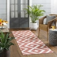 thumbnail image 2 of BoutiqueRugs Anke Bohemian, Transitional Runner Rug - Outdoor Safe - Lambswool, Brown, Dark Coral - 2'7" x 7'3" Runner, 2 of 9