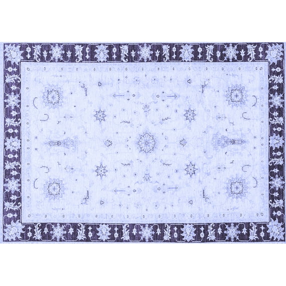 Ahgly Company Indoor Rectangle Abstract Blue Modern Area Rugs, 7' x 10'