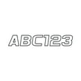 thumbnail image 2 of Hardline Products WHBLK700 700 Series 3" Letter/Number Kit - White/Black, 2 of 3