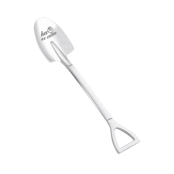 Tanhomme Funny Cute Ice-Lolly Spoon Engraved Stainless Steel Lightweight and Smooth Spoon for Ice-Lolly Lovers for Father's Day Gift Dishwasher Friendly