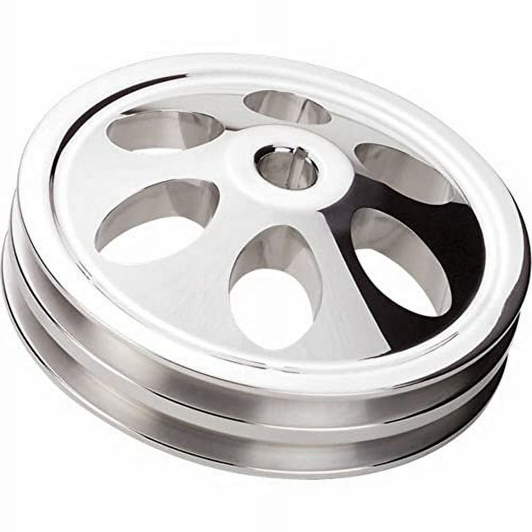 Billet Specialties Power Steering Pump Pulley 2 Groove Keyway 66-76 GM Billet Specialties Power Steering Pump Pulley 2 Groove Keyway 66-76 GM