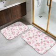thumbnail image 5 of Pioneer Flower Floral Print Pattern Bath Mat Set Of 2,Non-Slip Rug for Bathroom,Kitchen,Bedroom,Entrance, 30x17 and 23.5x15.7 Inches, 5 of 5