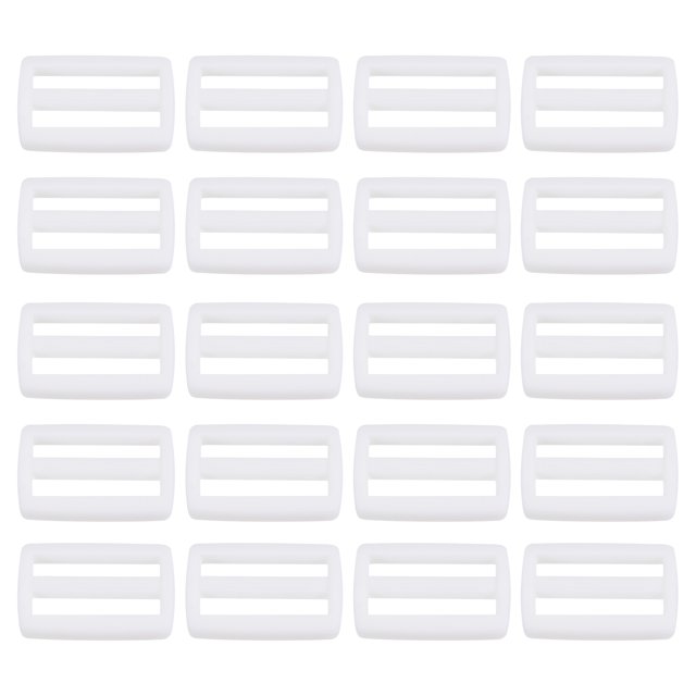 Unique Bargains Boucles Coulissantes Tri-Glide Blanches avec Sangle (100 Pack)