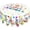 Happy Birthday, variant on Happy Birthday Round Tablecloths 60 Inch Home Birth Day Tablecloth Colorful Fabric Table Cover Machine Washable Reusable Wrinkles Birthday Party Supplies Dining Room Kitchen Decor