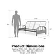 DHP Aiden Futon Frame, Silver
