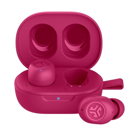 Open Box JLab JBuds Mini True Wireless Earbuds, Bluetooth Multipoint, Be Aware, IP55, 3 EQ Modes, Clear Calls, Pink