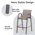 thumbnail image 5 of Vitarpatio Outdoor Bar Stools Set of 2, Patio Bar Height Stool Outdoor Textilene Bar Chairs, Brown, 5 of 7