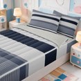 thumbnail image 3 of Erosebridal Line Art Pattern Zipper Twin Comforter Sets with Fitted Sheet and 2 Pillowcases,Boho Striped Zipper Bedding Set,Light Gray Reversible,4 Pieces, 3 of 7