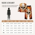 thumbnail image 6 of Kll Satanic Skull Print Women'S Long Sleeve Pajamas With Pants Sleepwear Loungewear 2 Set-X-Large, 6 of 9