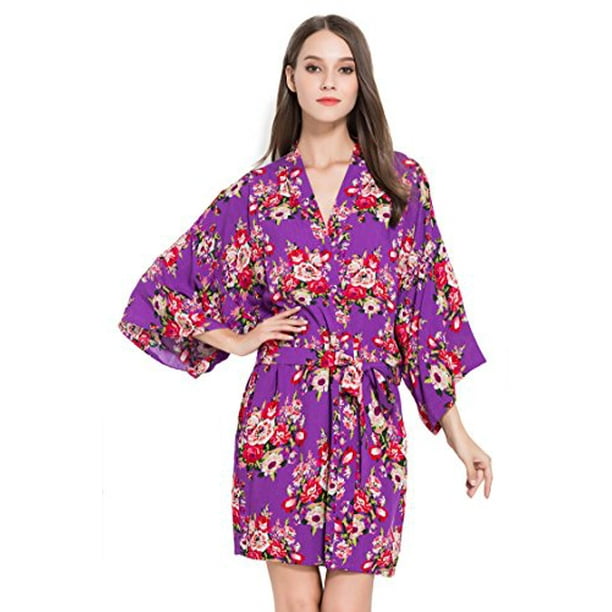 floral bridesmaid robe