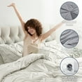 thumbnail image 6 of Virtu King Size comforter sets Bed in a Bag, 7pc&nbsp;Pleated King Bed Set, King Comforter Sets with Sheets, Off White, 6 of 10