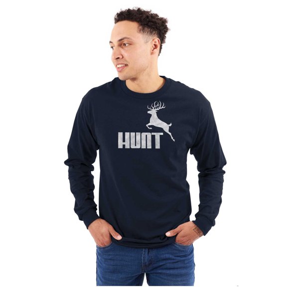 Hunt Buck Deer Hunting Season Plus Size Long Sleeve Graphic Tee Shirt Brisco Brands 2X