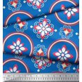 thumbnail image 3 of Soimoi Modal Satin Fabric Damask Ethnic Printed Craft Fabric by the Yard 42 Inch Wide, 3 of 3