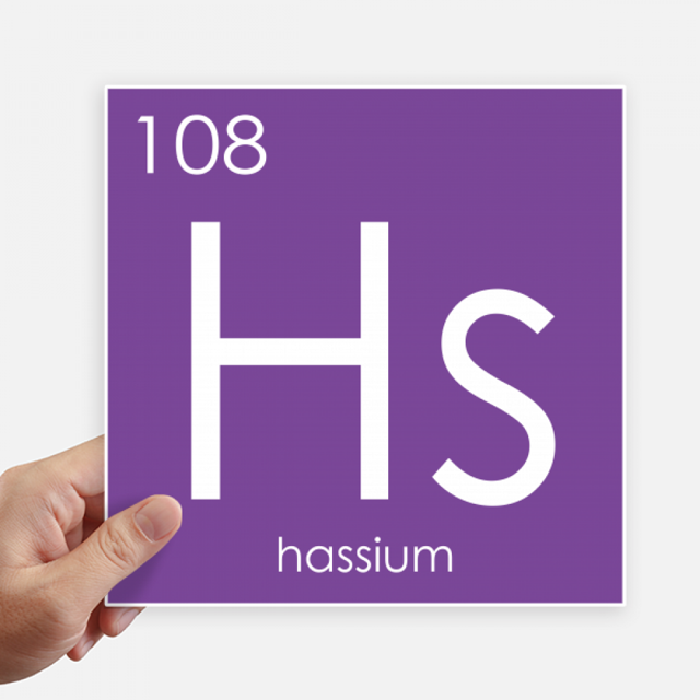 Chestry Éléments Tableau Périodique Métaux de Transition Hashsium Hs Autocollants Muraux Image Ordinateur Portable Autocollant