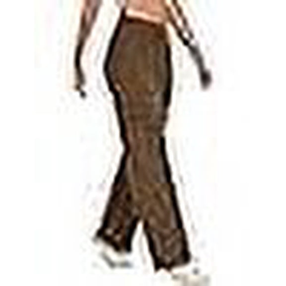 LXP Yoga Cargo Pants Women Wide Leg Pants with Pockets High Waist Stretch Dress Casual Business Work Travel Pants,31",Dark Brown,XL