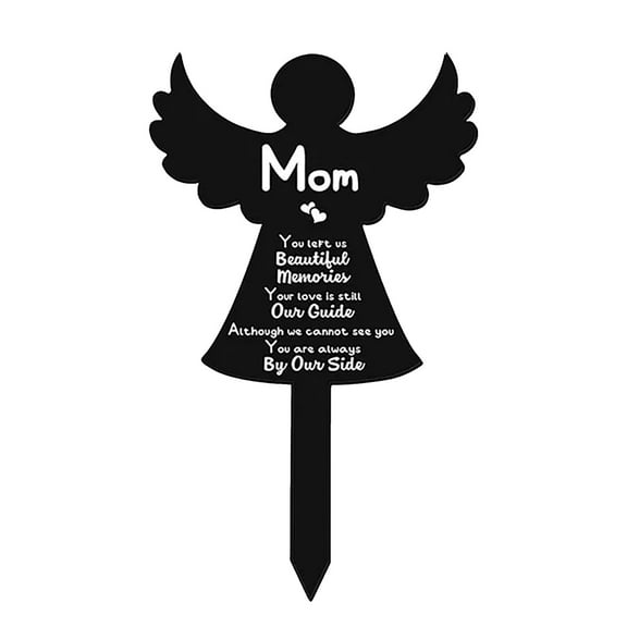 LMTODLFG Memorial Stakes Grave Decorations for Cemetery Butterfly Grave Plaque Stake Markers Angel Memorial Plaques Mom Sympathy Stake Waterproof Grave Stake Garden Cemetery Decorations for Parents
