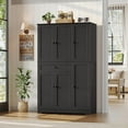 thumbnail image 3 of 67" Kitchen Pantry Storage Cabinet, Large Food Pantry with 5 Doors & 9 Adjustable Shelves, Buffet Hutch with Pull-Out Shelves & 3-Tier Door Shelves for Kitchen, Dining Room, 3 of 6