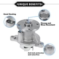thumbnail image 3 of Bomba de agua Unique Bargains para HYUNDAI GRAND i10 i20 para KIA RIO PICANTO MORNING 1.2L No.2510003010, 3 of 6