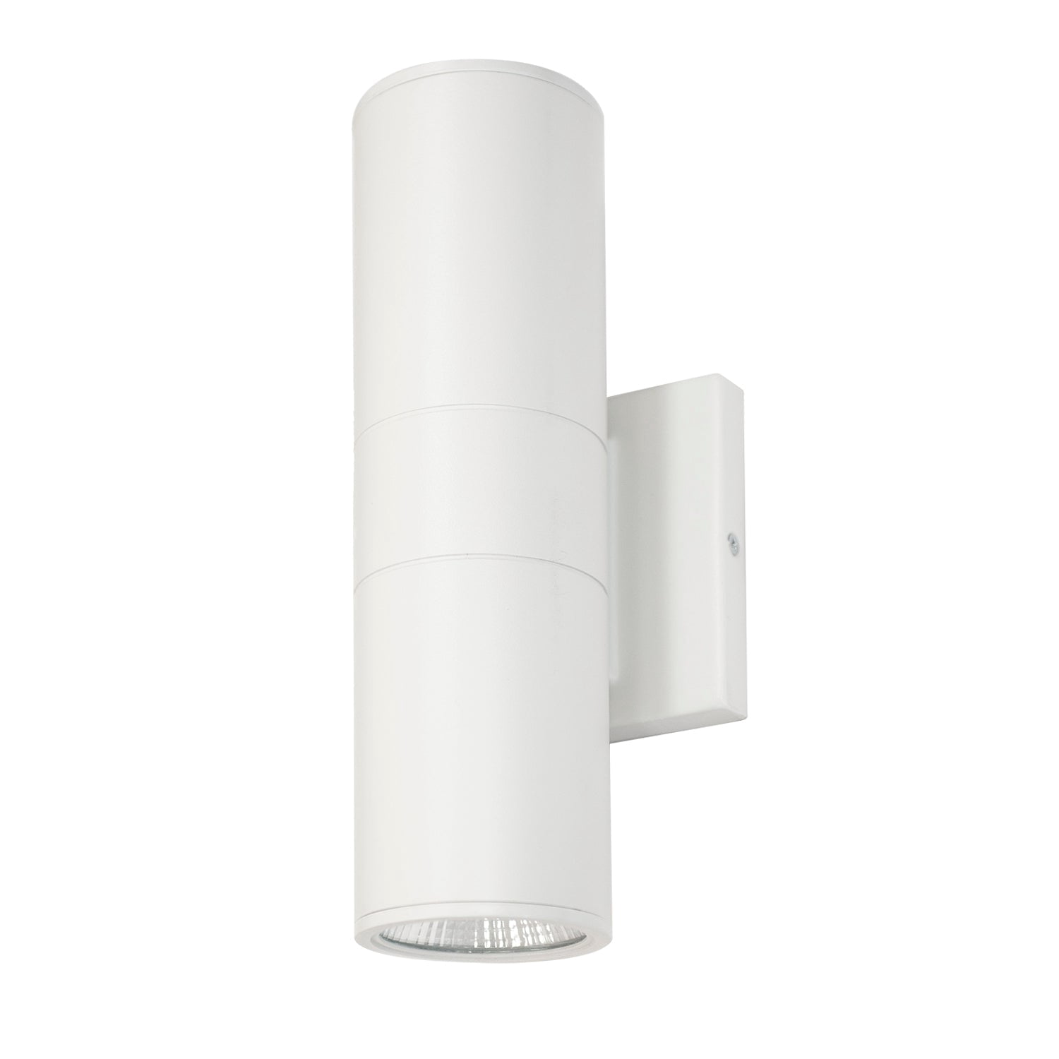 MW Lighting 12" Up & Down LED Cylinder Light Fixture, White Finish
