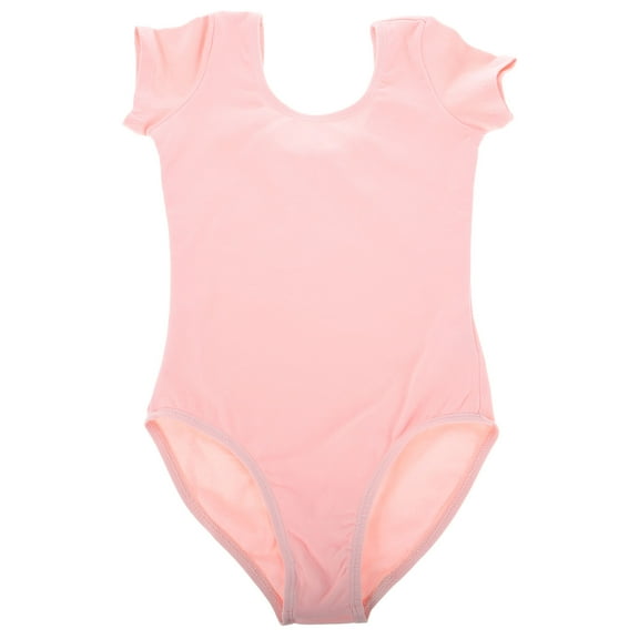 KALLORY Ballet Leotard Pink Cotton 1Pcs Short Sleeve 47.2X14.6X0.2In