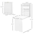 thumbnail image 4 of HomCom Fold Out Wood Convertible Wall Mount Desk, 4 of 9