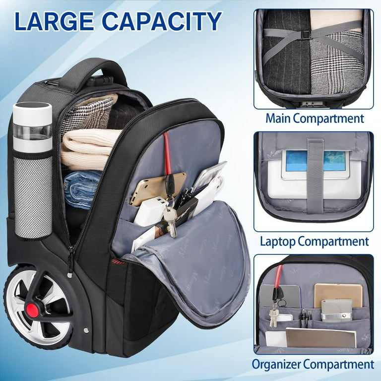 backpack with laptop table Amazon.com: Movker Rolltop Travel Lightweight Slim Durable Faux Leather College Computer Bag Gift for Men Women Fits 15.6 Inch Laptops,Black : Electronics providing a sturdy yet lightweight platform suitable for working on various devices EQ Laptop Backpack 14 |