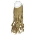 thumbnail image 3 of LELINTA Hair Extensions with Invisible Transparent Wire Adjustable No Clips in Curly Wavy Invisible Hidden Hairpiece for Women 18/20 Inch - Cool Light Blonde, 3 of 8
