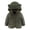 Army Green, variant on Solid Color Fleece Jackets for Toddlers Girls Boys Hooded Long Sleeve Winter Jackets with Zipper Outerwear Coat Kids Costume 6M-3Y