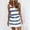 Blue, variant on Women's Casual Dress Beach Dresses For Women Casual Summer Striped Print Tennis Tank Dress Sleeveless Dress Green M