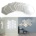 thumbnail image 1 of SHENMO 12 Pcs Hexagon Mirror Wall Stickers Acrylic Mirror Setting Wall Sticker Removable Acrylic Setting Wall Sticker DIY Mirror Wall Sticker, for Home Bedroom Background Decor, 1 of 4
