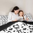 thumbnail image 4 of Castle Fairy Gothic Kawaii Coquette Skull 7-Piece Twin Bedding,Cartoon Bow Heart Bedding Comforter Set,White Black,Black Reversible, 4 of 7