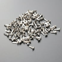 Hytrove Round Brads 100 Pcs Mini Brads in Silver and Pastel for Paper Crafts and Making
