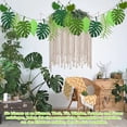 thumbnail image 3 of Pack de 2 Banderines de Hojas de Palma Tropicales, Guirnalda de Hojas de Palma Verde, Guirnalda de Plantas Colgantes Artificiales, Decoración de Fiesta de Jardín Hawaiano Reutilizable para, 3 of 7