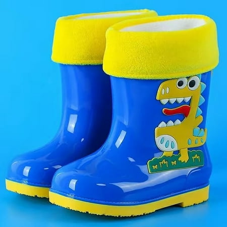 

JIKNTTR Little Toddler Rain Boots For Boys & Girls Kids Rain Boots Ankle Short Rainboot Slip On Garden Boot Rubber Shoes Lightweight Outdoor Shoes