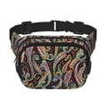 thumbnail image 1 of Disketp Watercolor Romantic Paisley Riñonera de Doble Capa, Bolsa de Cintura Ajustable para Viajes, Correr y Senderismo, Riñonera Ligera para Hombre y Mujer, 1 of 9