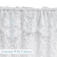 thumbnail image 2 of Cortinas WUBODTI de encaje blanco de 183 cm con cenefas, 2 paneles, 72 pulgadas, 2 of 7