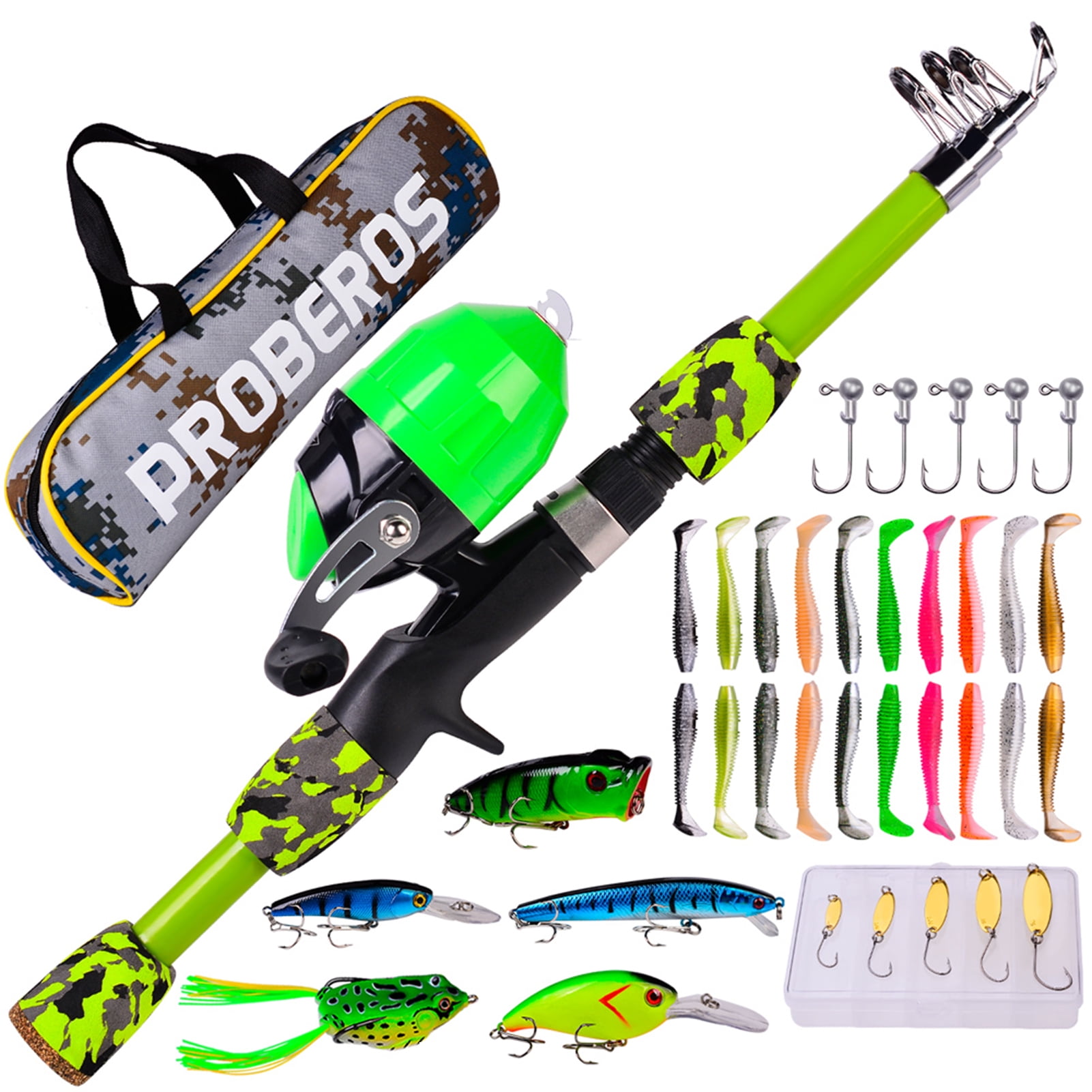 1.5m Fishing Pole Ultralight Fishing Rod Ultralight+Fishing Reel+Fishing Lures Fishing Tackle Storage Bag