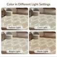 thumbnail image 7 of ODIKA 5'x7' Washable Area Rug Cream Repeating Beige Geometric Traditional Vintage Entryway for Dining Room, Under Table, Home Office, Non-Slip Chair-Friendly, 7 of 7
