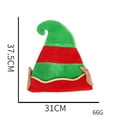 thumbnail image 3 of Elf Hats for Men and Women Soft Striped Felt Hat Christmas Party Santa Hat Holiday Accessories Green, 3 of 5