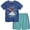 Blue Excavator, variant on 2-7Y Toddler Boy Summer 100% Cotton Clothing Set Plane T Shirt Elastic Waist Pockets Shorts Set 2 Piece Outfit