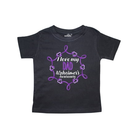 

Inktastic I Love My Dad Alzheimer s Awareness with Purple Hearts Gift Toddler Boy or Toddler Girl T-Shirt