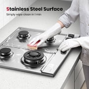 Gasland Chef GH60SF 24 4 Burner Built-in Gas Stove Top,NG/LPG Convertible Cooktops with Griddle,Stainless Steel