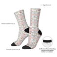 thumbnail image 4 of Balery Floral Elephant Pattern Crew Socks Unisex– Soft & Breathable Socks for Men & Women, One-Size Fits Most (US 5-11), Comfortable & Durable for Daily Wear, 4 of 6