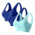 thumbnail image 1 of HongQid 3pcs Wireless Seamless Sports Bra for Women with Support - No Underwire Full Coverage Push Up Bras for Women, 1 of 2