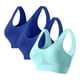 thumbnail image 1 of HongQid 3pcs Wireless Seamless Sports Bra for Women with Support - No Underwire Full Coverage Push Up Bras for Women, 1 of 2