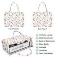 thumbnail image 2 of Large Capacity Tote Bag,White Highland Cow Flower Pattern Handbag Fashion Luxury Tote Bag,15.7"x13"x 5.1" Inches,Laptop Compatible, 2 of 6
