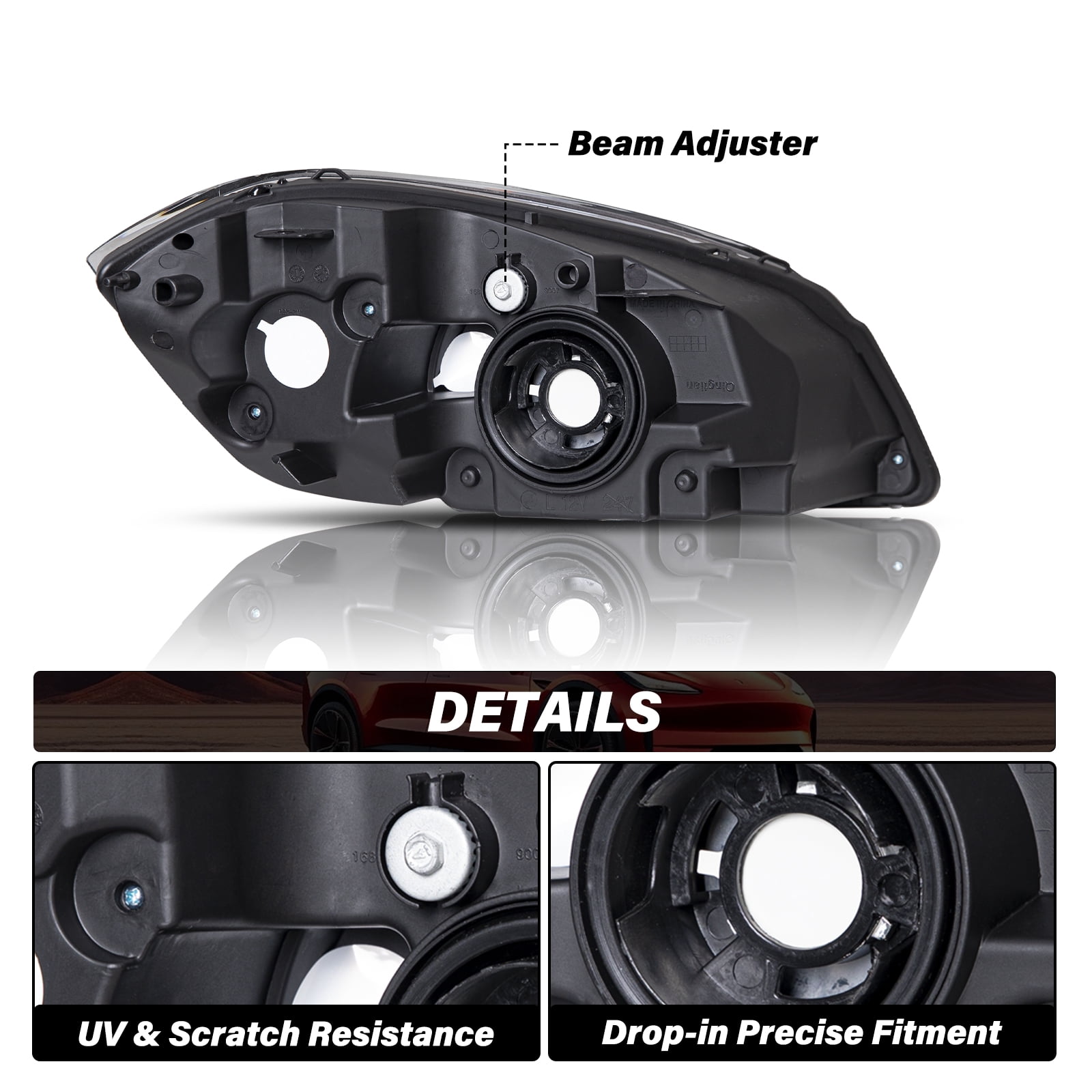 BRYGHT-For 2005-2010 Chevy Cobalt 07-10 Pontiac G5 Chrome Headlights Left+ Right Pairs