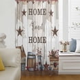 thumbnail image 6 of Farmhouse Sheer Curtains 84 Inches Long, Retro Country Star Berry Vintage Wood Grain Light Filering Curtains, Breathable Simi Curtain Privacy Drapes for Living Room Bedroom Window Treatment, 6 of 9