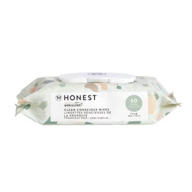 THE HONEST COMPANY Toallitas Húmedas para Bebé Clean Conscious Sensitive 60 piezas Geo Mood